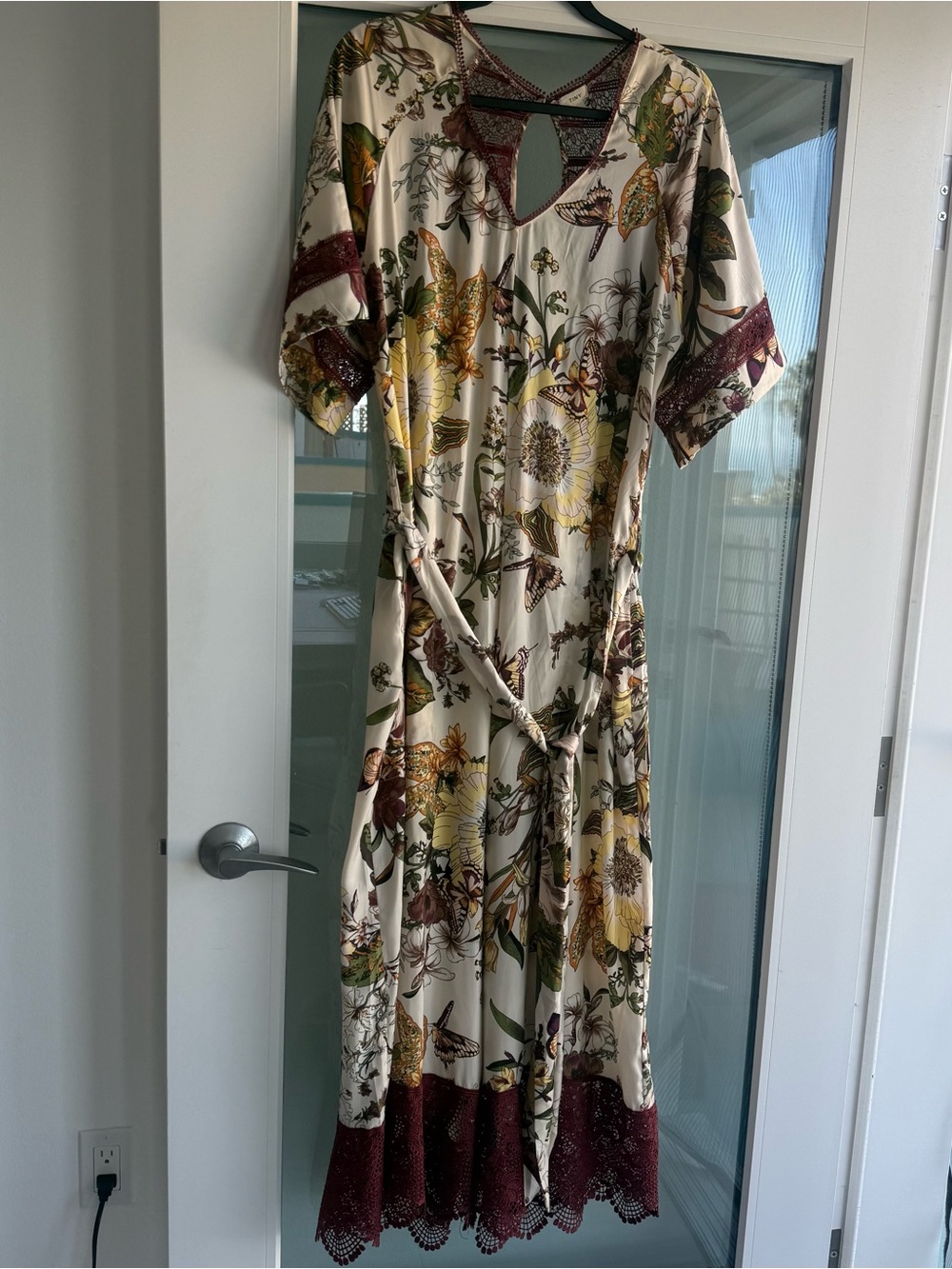 Tiny / Anthropologie Lace Trim Jumpsuit - sz L